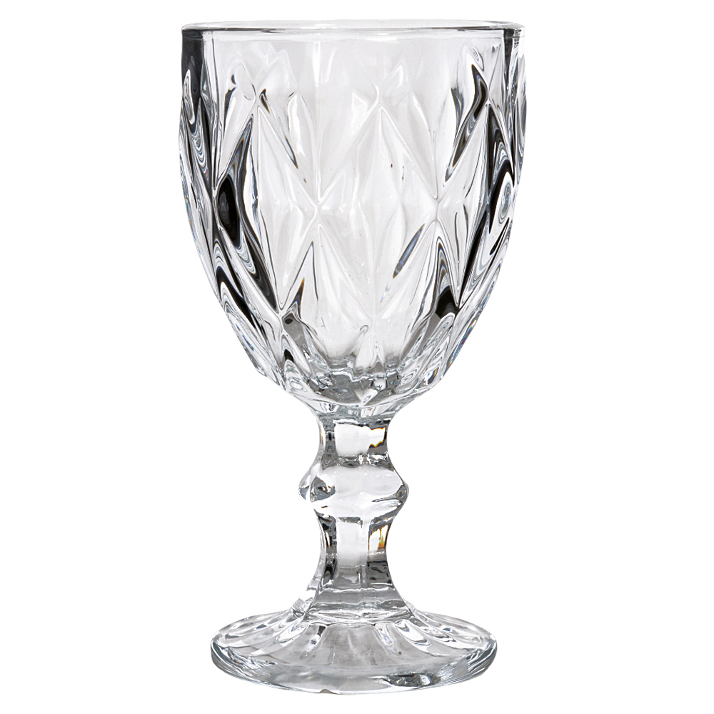 TACA DE VIDRO PARA AGUA / VINHO DIAMANTE ALBA 250ML