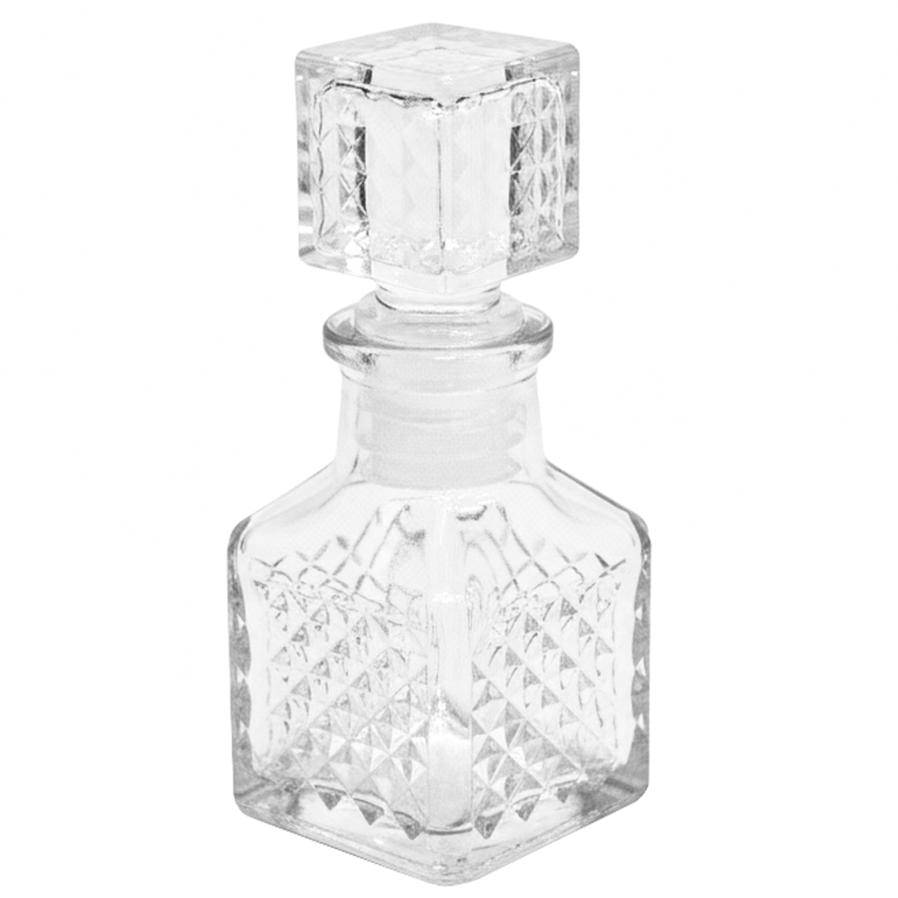 MINI GARRAFA LICOREIRA DE VIDRO QUADRADA 50ML