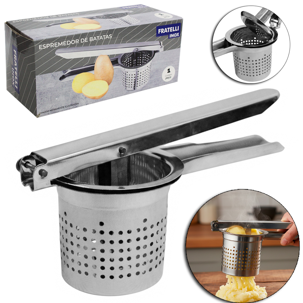 ESPREMEDOR / AMASSADOR DE BATATA DE INOX 26CM