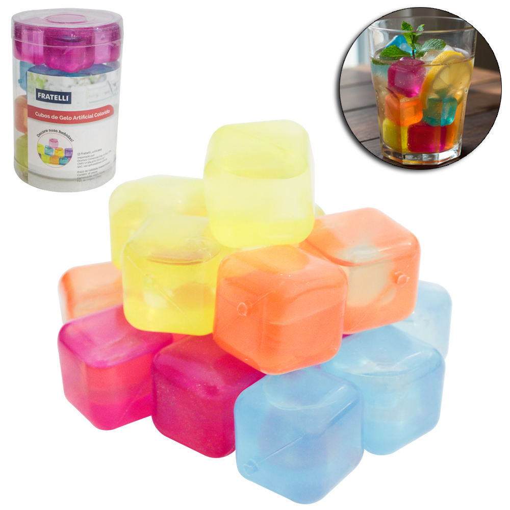 CUBO DE GELO ECOLOGICO COLORS COM 16 PECAS