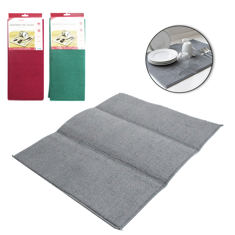 ESCORREDOR DE LOUCAS DE TECIDO / MICROFIBRA FACILE 48X38CM