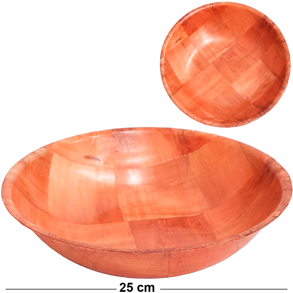 TIGELA DE MADEIRA REDONDA 6X25CM DE Ø