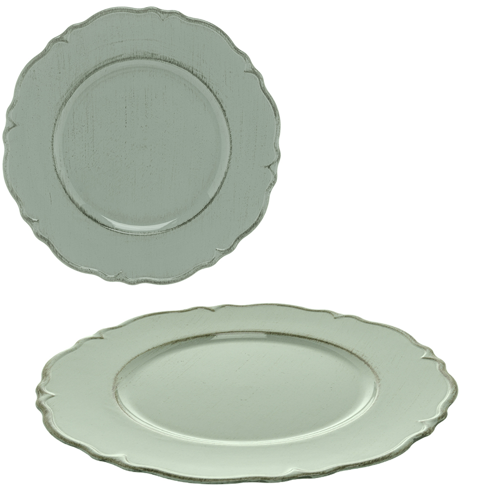 SOUSPLAT DE PLASTICO REDONDO MOON VERDE 25CM DE Ø