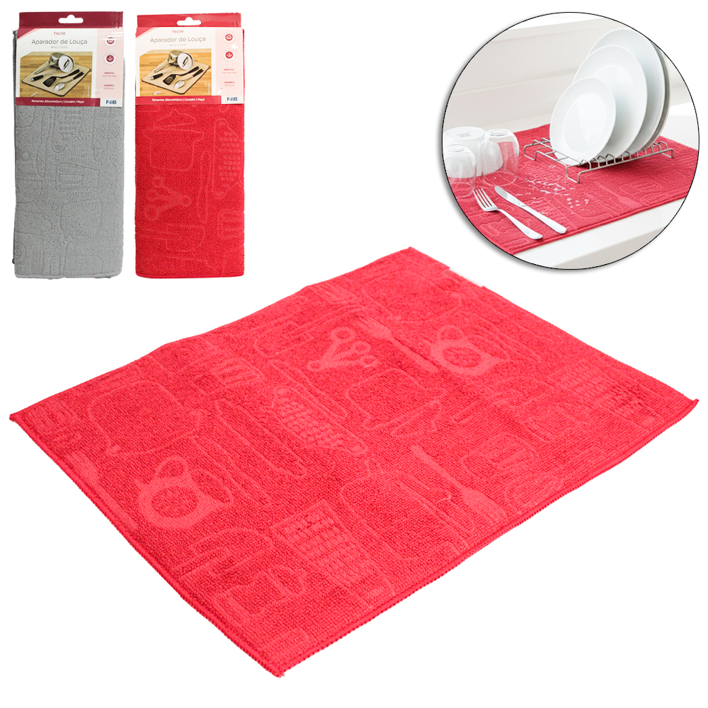 ESCORREDOR DE LOUCAS DE TECIDO / MICROFIBRA FACILE 40X30CM