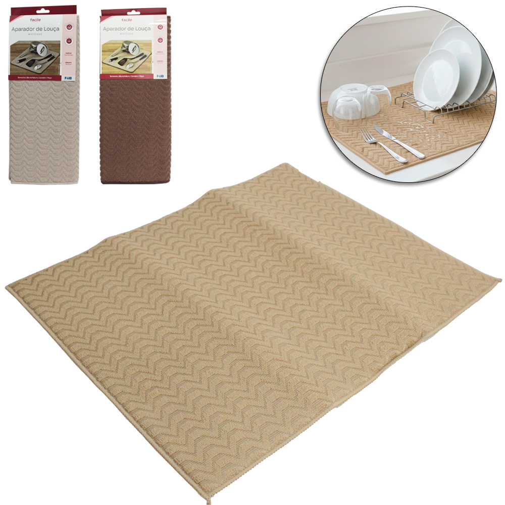 ESCORREDOR DE LOUCAS DE TECIDO / MICROFIBRA FACILE 48X38CM