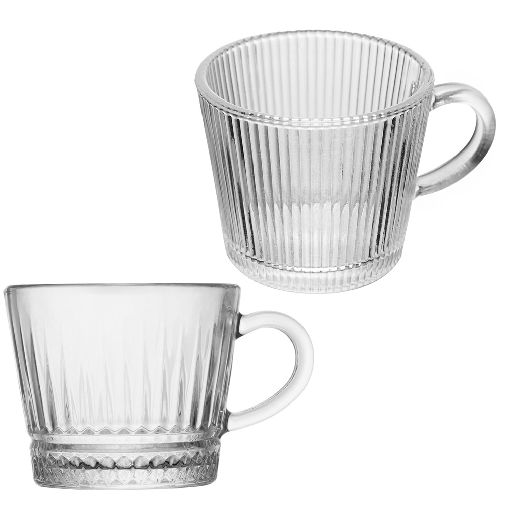 CANECA XICARA DE VIDRO CRISTAL PARA CAFE / CAPPUCCINO 85ML