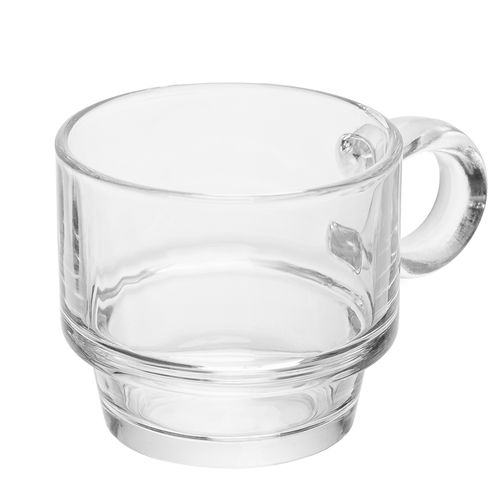 CANECA XICARA DE VIDRO CRISTAL EMPILHAVEL PARA CHA SEUL 140ML