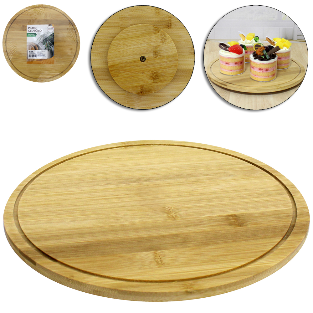 PRATO BAILARINA DE BAMBU GIRATORIO MULTIUSO 27,6CM DE Ø