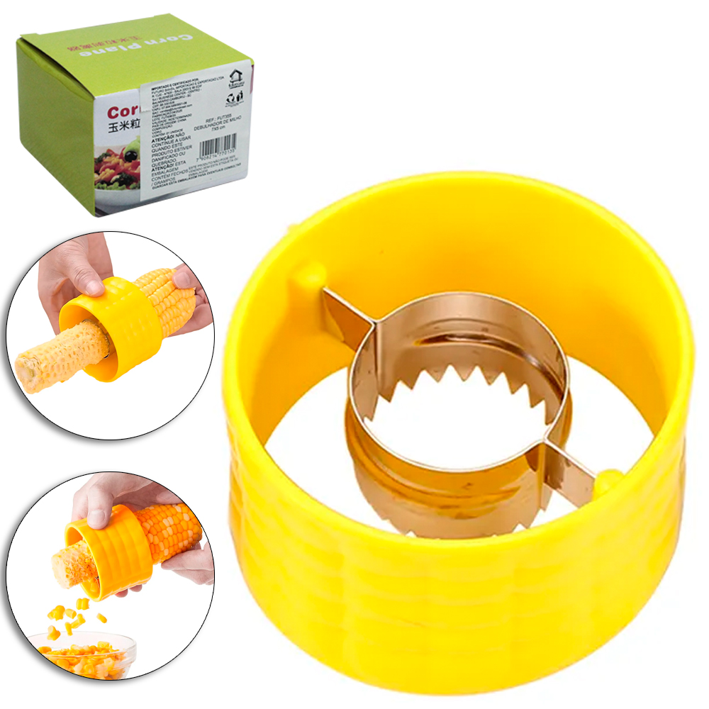 DEBULHADOR PARA ESPIGA DE MILHO DE PLASTICO / INOX 5X7,5CM DE Ø