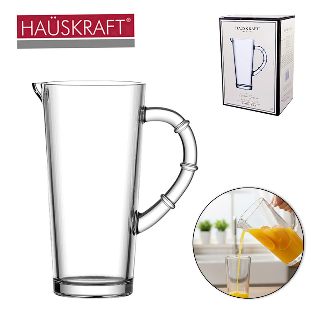 JARRA DE VIDRO LINHA SERVIR BAMBOO HAUSKRAFT PREMIUM 1,1L