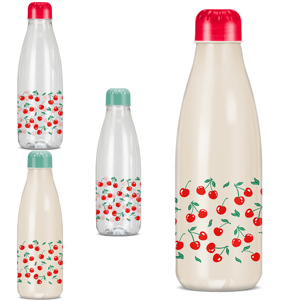 GARRAFA SQUEEZE DE PLASTICO PET PARIS CEREJA 600ML