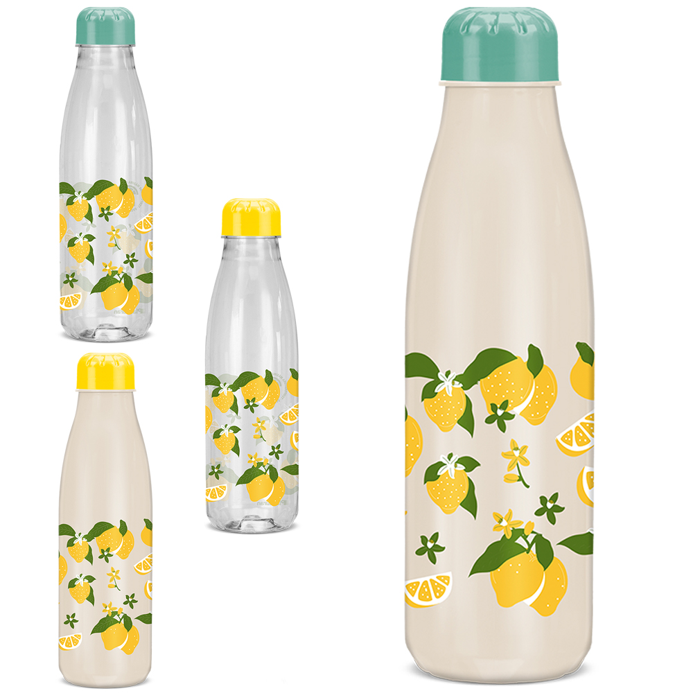 GARRAFA SQUEEZE DE PLASTICO PET PARIS LIMAO SICILIANO 600ML