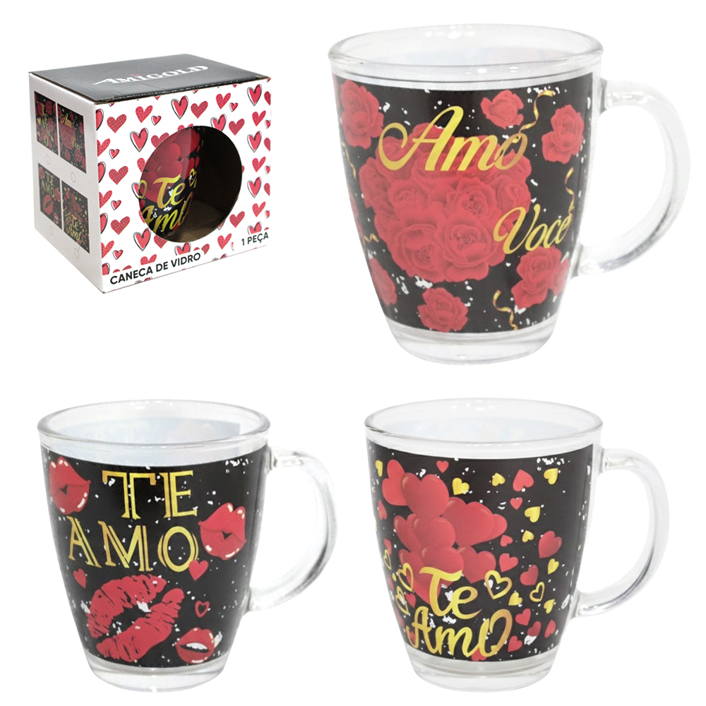 CANECA XICARA DE VIDRO 380ML