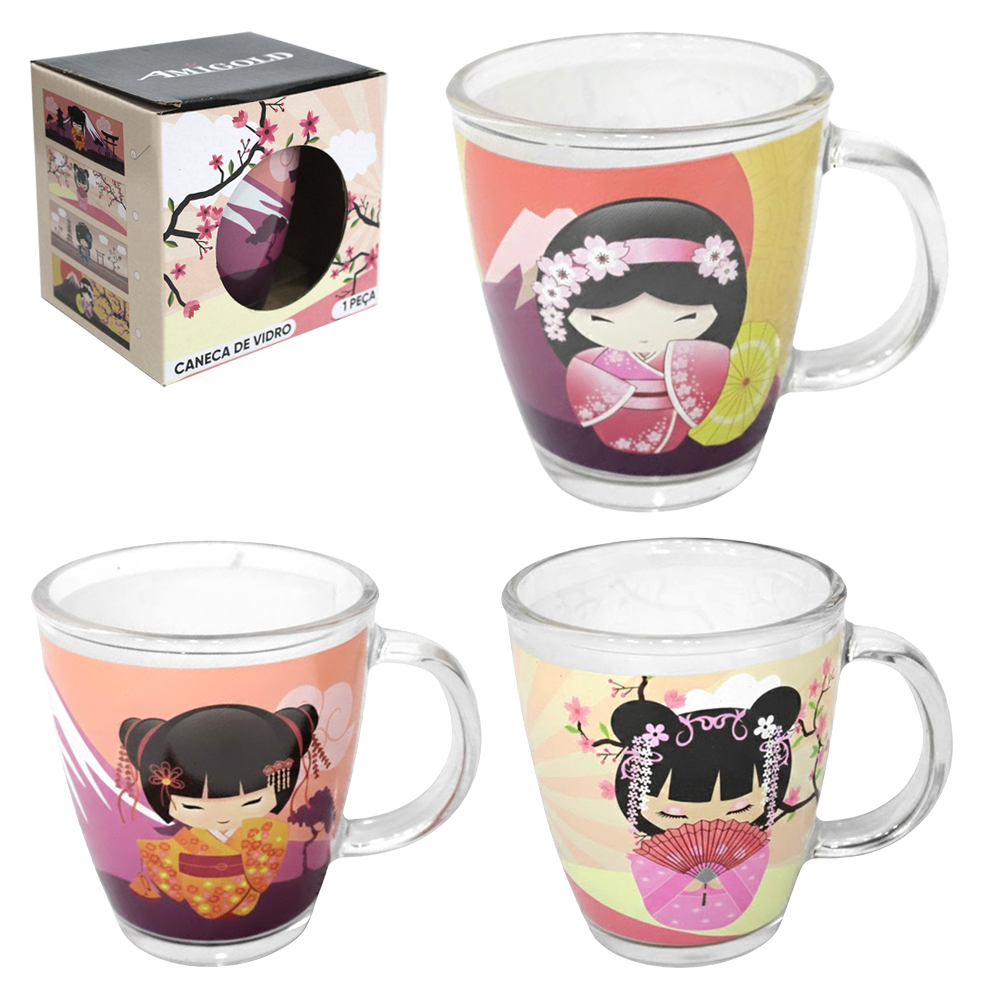 CANECA XICARA DE VIDRO 380ML