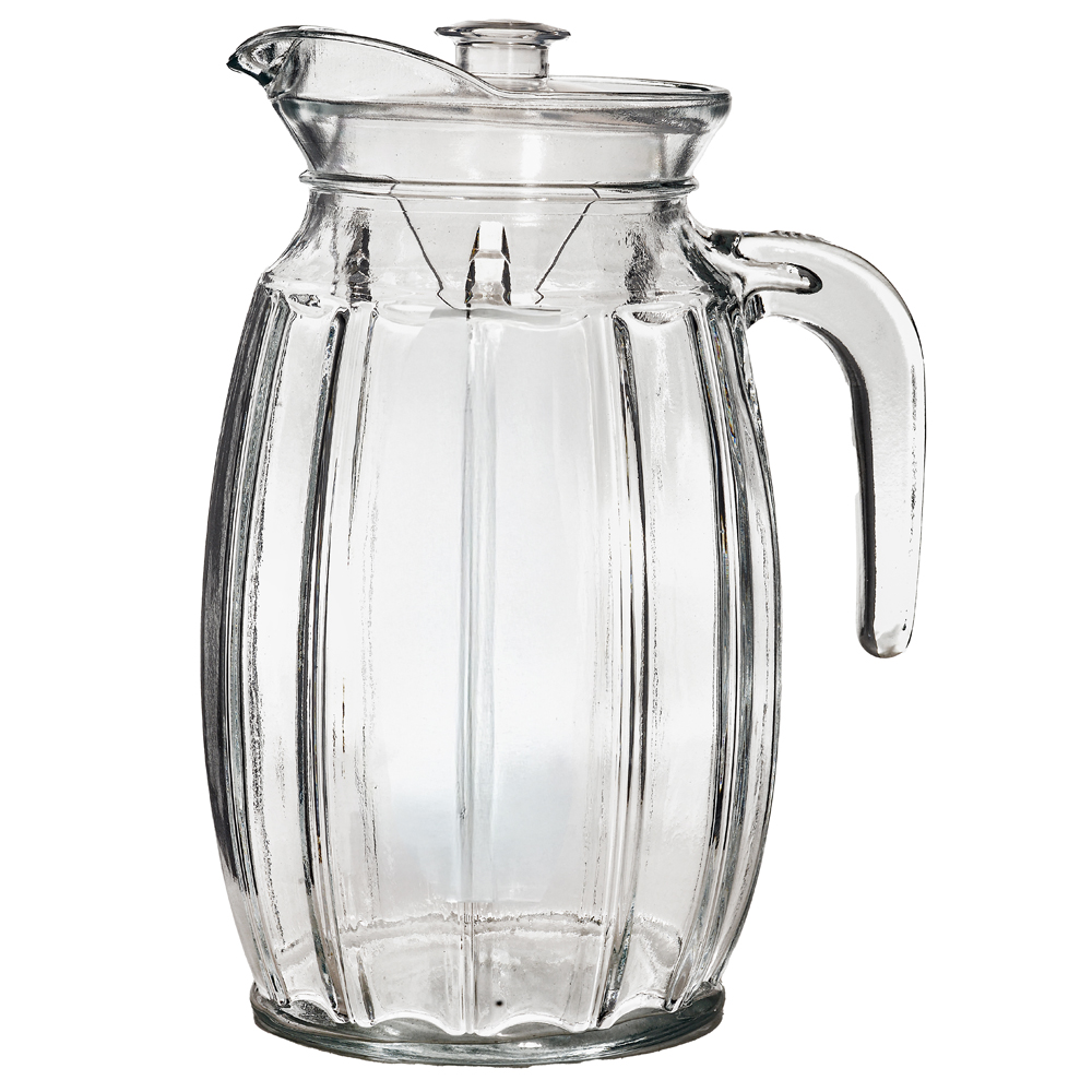 JARRA DE VIDRO COM TAMPA DE ACRILICO PINES 1850ML