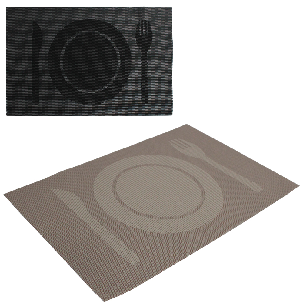 TOALHA LUGAR AMERICANO DE PVC RETANGULAR PRATO / FACA / GARFO INOVA 45X30CM