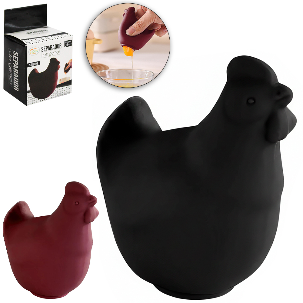 SEPARADOR DE GEMA DE SILICONE GALINHA 9X7X5CM
