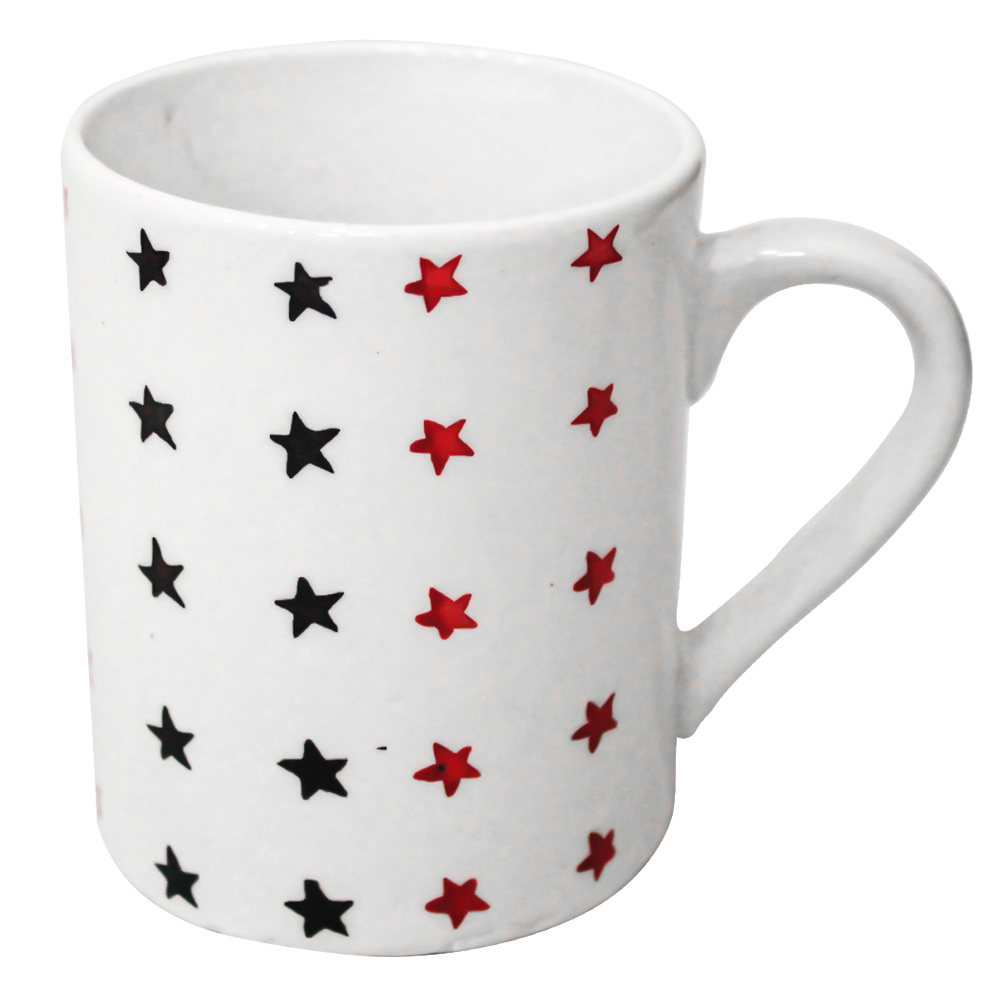 CANECA DE PORCELANA RUBI ESTAMPADA 330ML