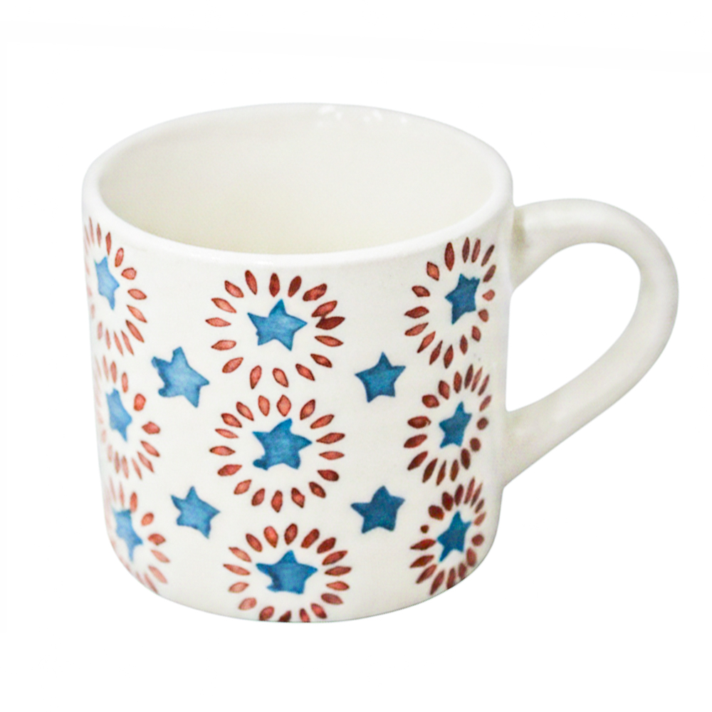 CANECA DE PORCELANA PARA CAFE LIA ESTAMPADA 90ML