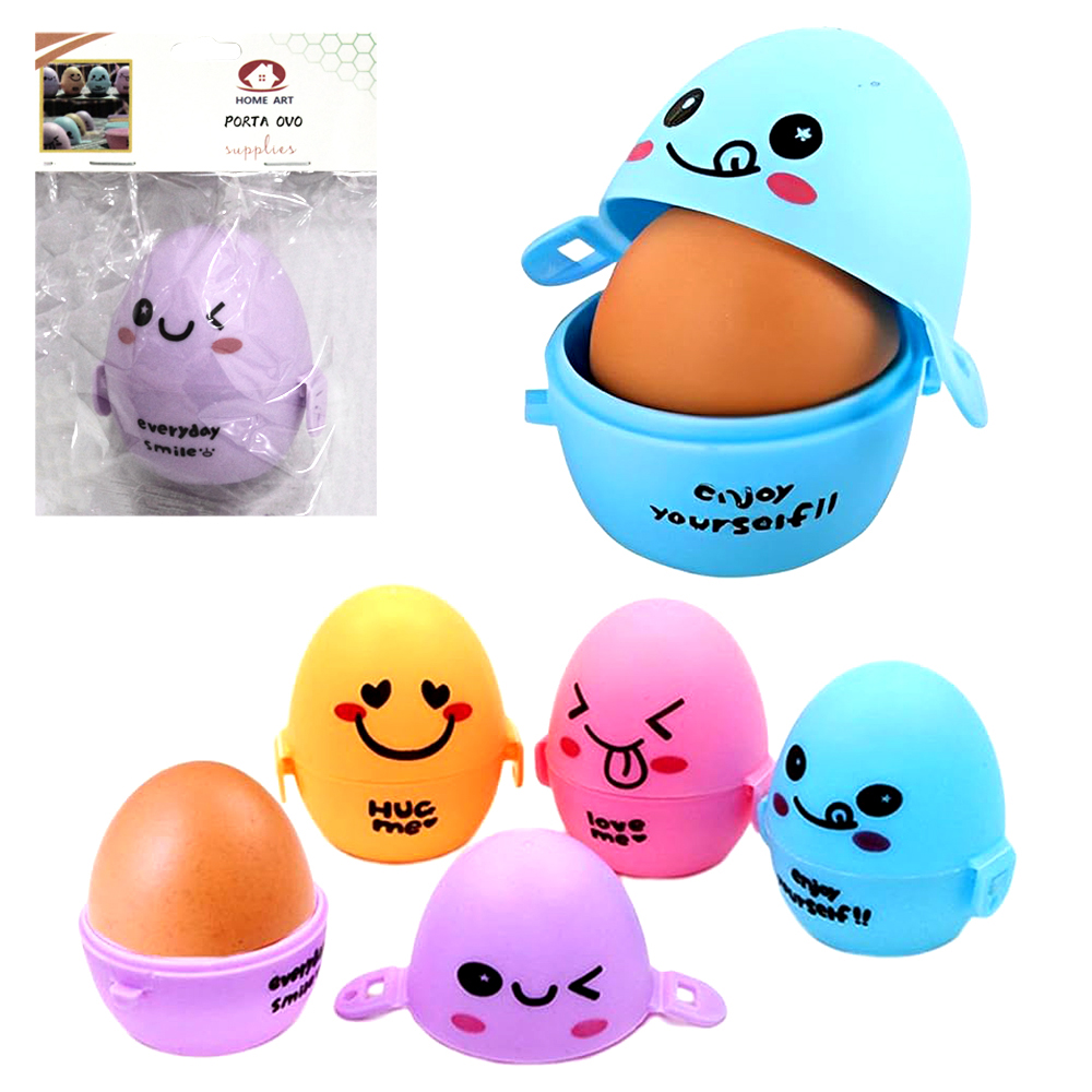 PORTA OVO DE PLASTICO COM TRAVA 6,5X6X5,5CM