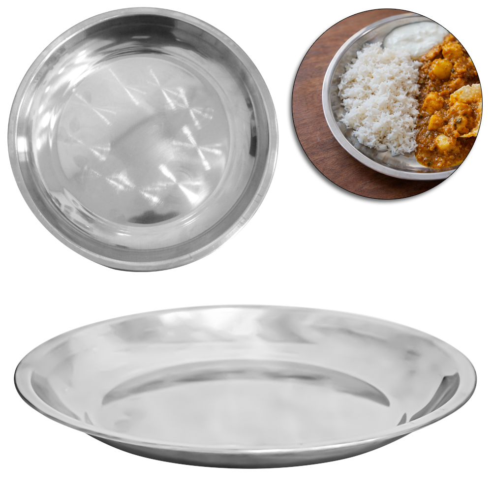 BANDEJA REDONDA DE INOX 24CM DE Ø 