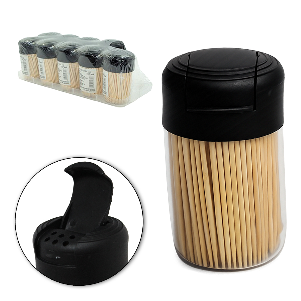 PALITEIRO DE PLASTICO COM 230 PALITOS DE MADEIRA NEX COOK 7,5X5CM DE Ø DP PLAY