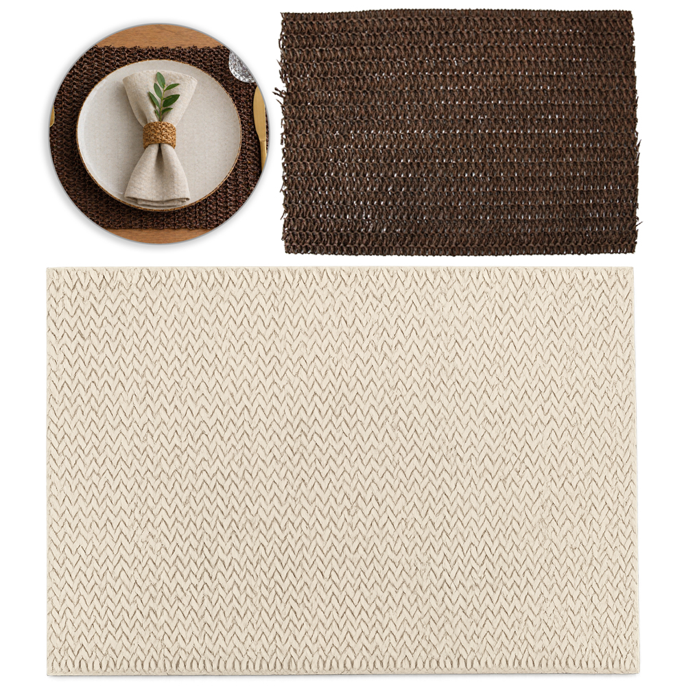 TOALHA LUGAR AMERICANO DE PALHA RETANGULAR 45X30CM 