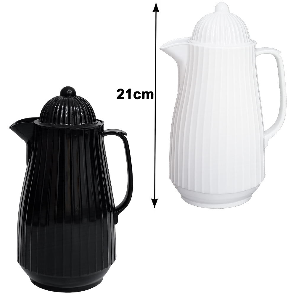 GARRAFA TERMICA COM AMPOLA DE VIDRO PORTO BRANCA / PRETA 400ML 