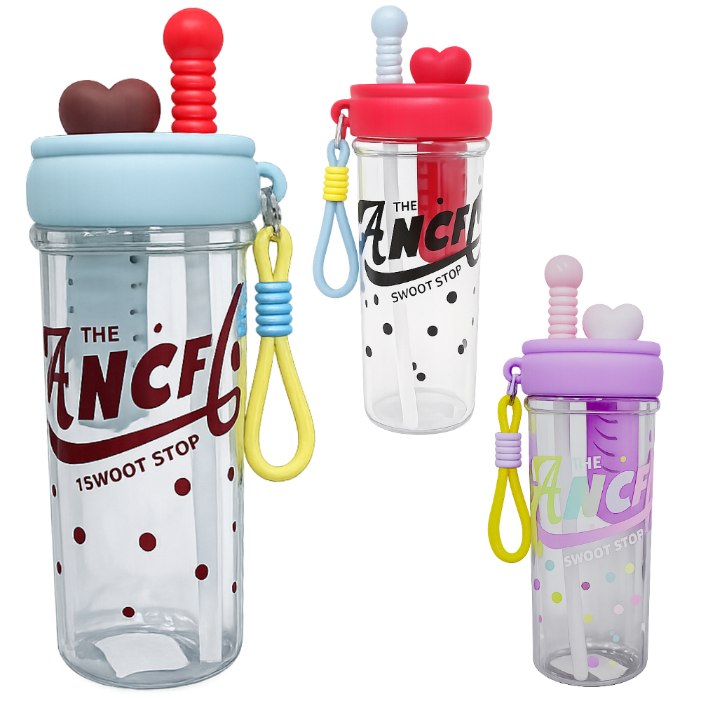 COPO COM TAMPA + ALCA + CANUDO E INFUSOR DE PLASTICO AS 890ML