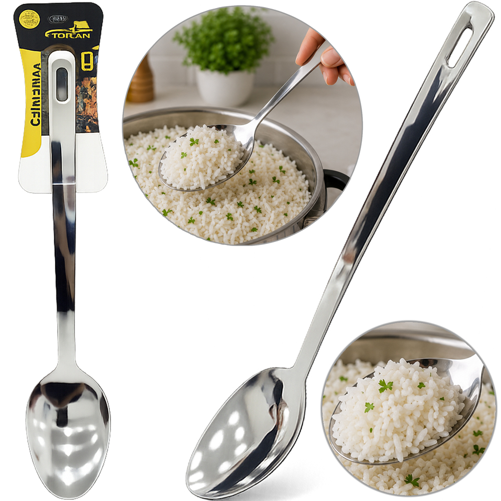 COLHER DE ARROZ DE INOX PREMIUM TOP CASA 35,5X7CM