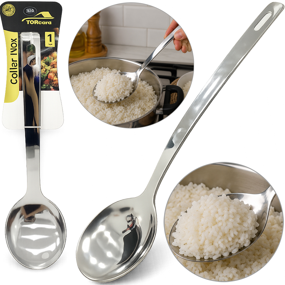 COLHER DE ARROZ DE INOX PREMIUM TOP CASA 27X7,5CM