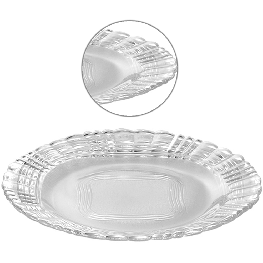 PRATO DE VIDRO PARA SOBREMESA CRYSTAL 18CM DE Ø