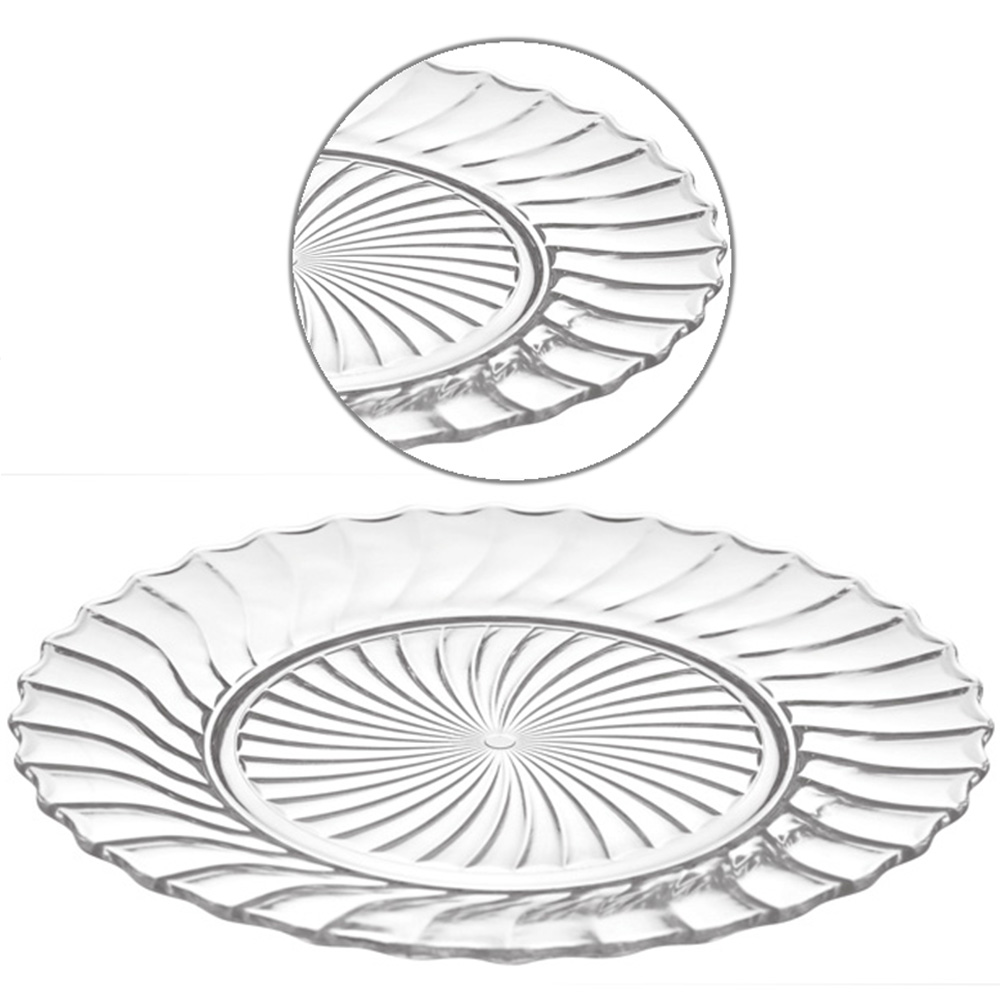 PRATO DE VIDRO RASO EMOTIONS TRANSPARENTE 24,5CM DE Ø