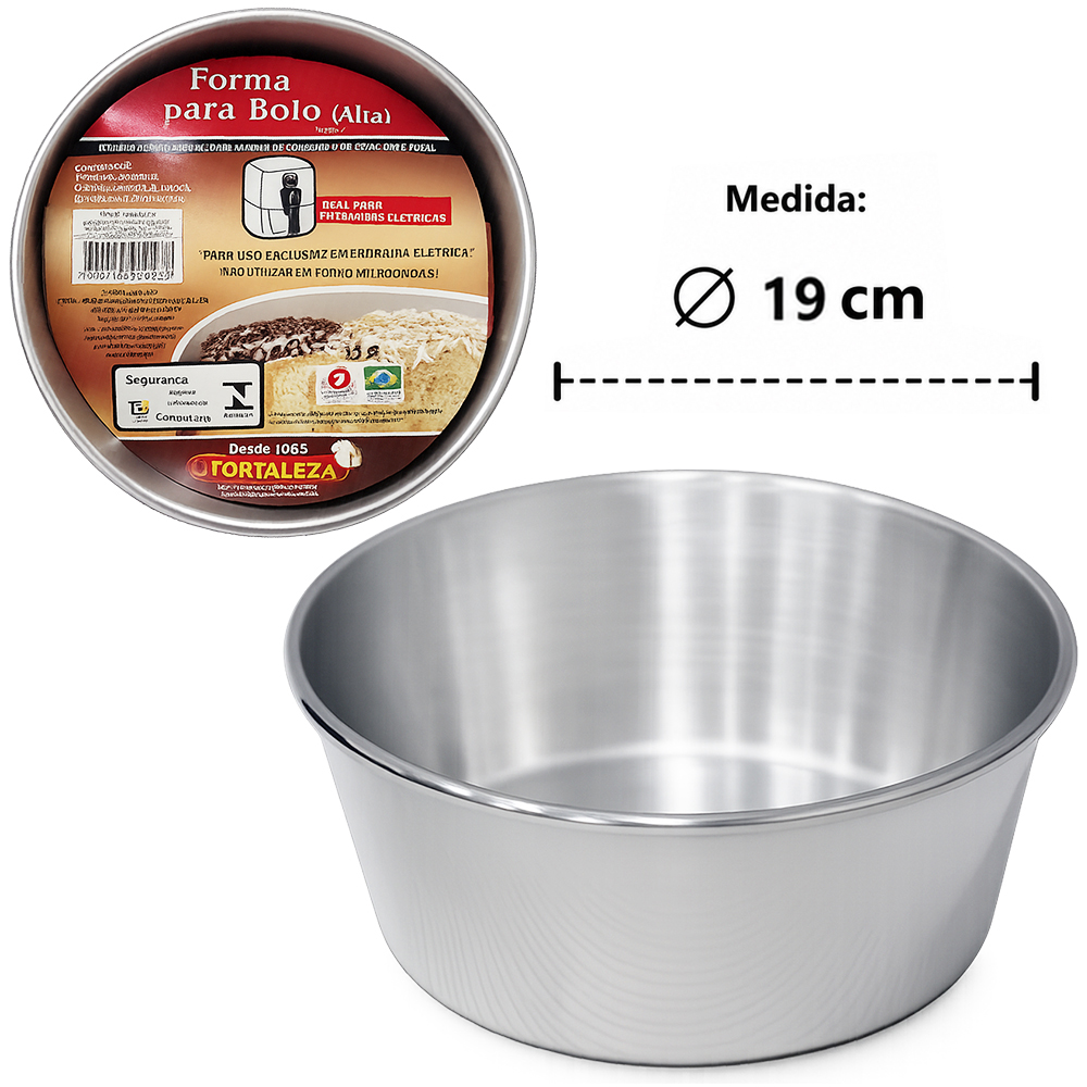 FORMA ASSADEIRA DE ALUMINIO ALTA IDEAL PARA AIR FRYER / FRITADEIRA ELETRICA PARA BOLO / TORTA Nº18 POLIDO 