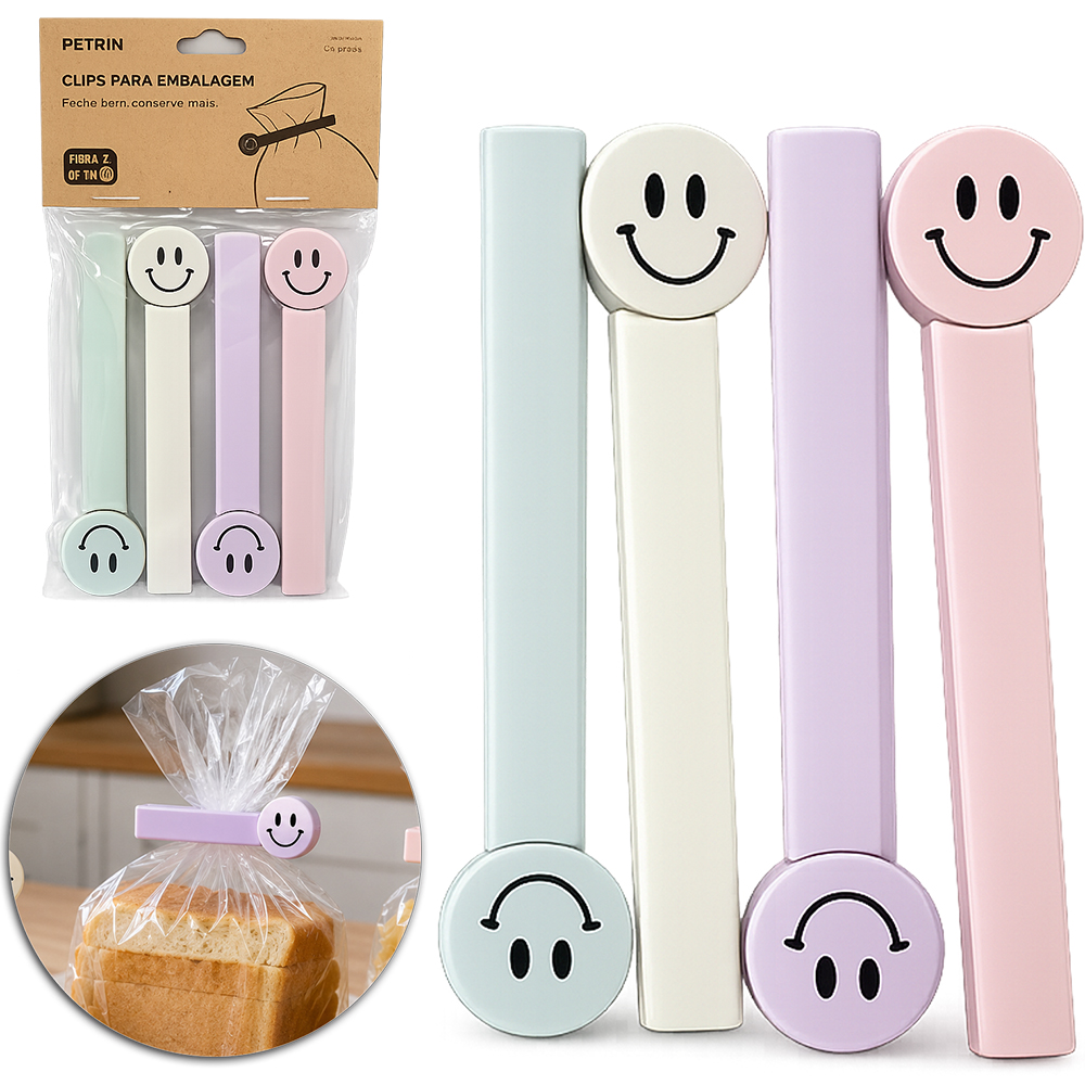 LACRA VEDA EMBALAGEM DE PLASTICO CARINHA MULTIUSO COM 4 PECAS 10,7X2,5CM