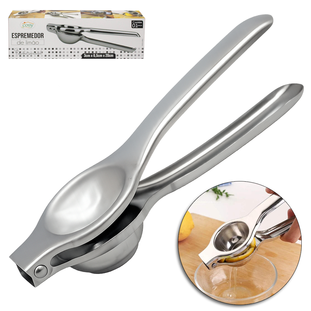 ESPREMEDOR DE LIMAO DE INOX 20CM