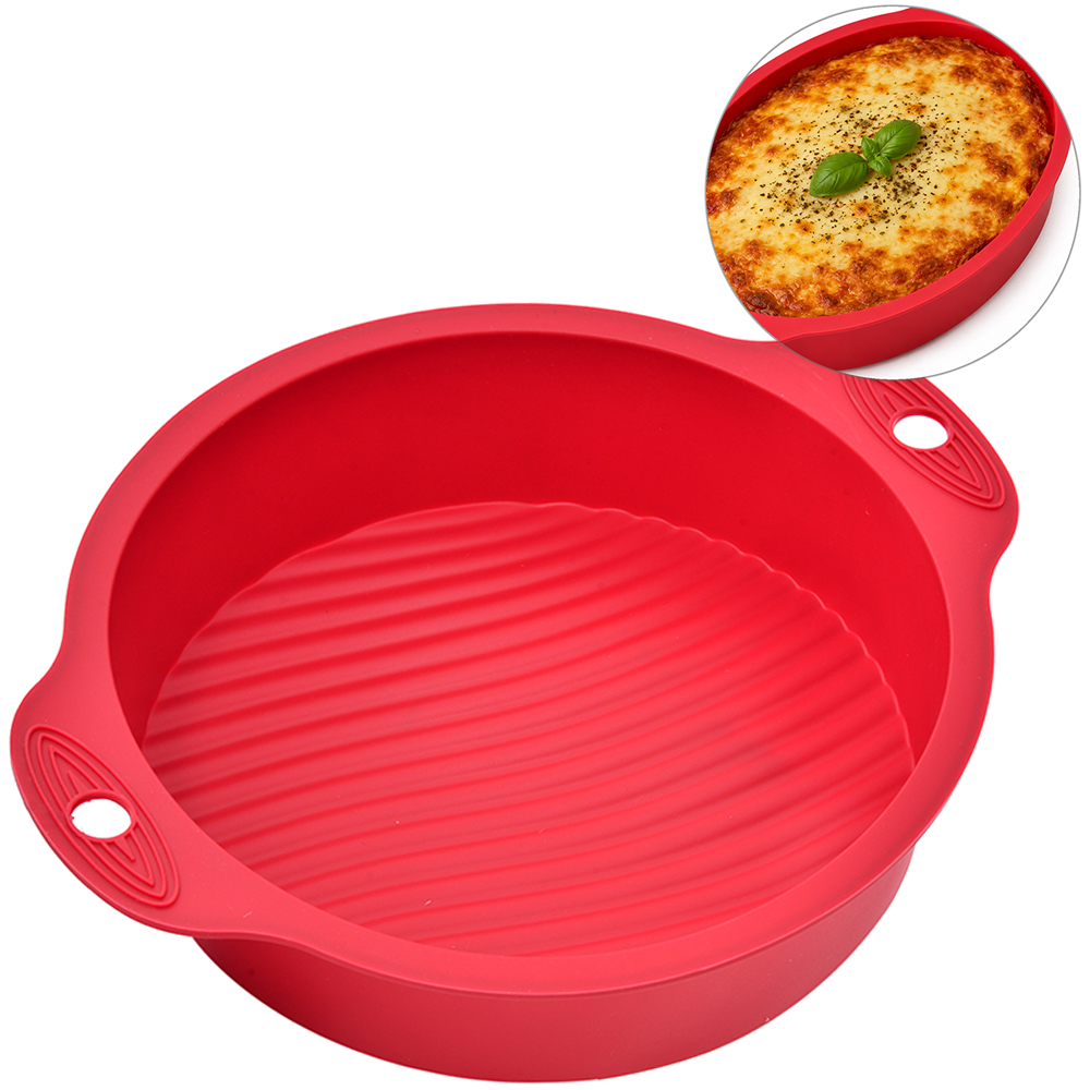 FORMA DE SILICONE REDONDA PARA BOLO / TORTA CHERRY VERMELHO 6X28X24CM DE Ø