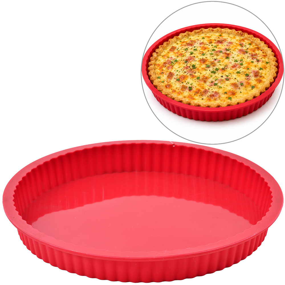 FORMA DE SILICONE REDONDA PARA BOLO / TORTA CHERRY VERMELHO 3,2X25,5CM DE Ø