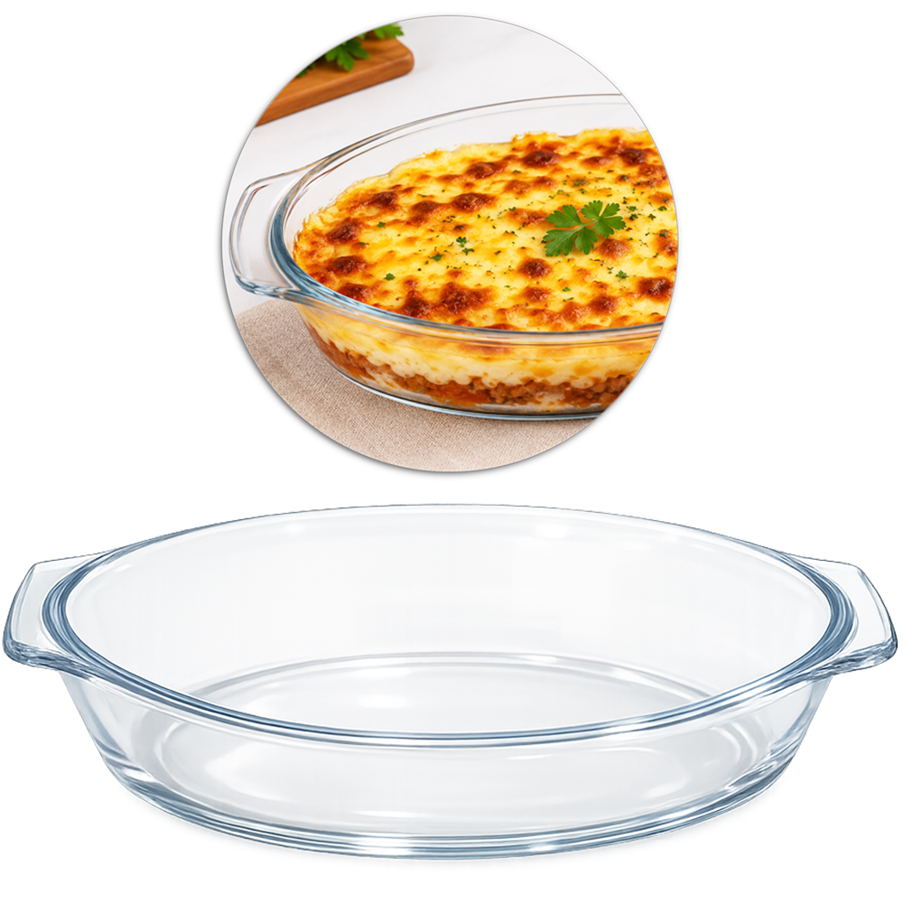 ASSADEIRA TRAVESSA DE VIDRO OVAL HOME STAR 700ML 23,5X13X5CM 