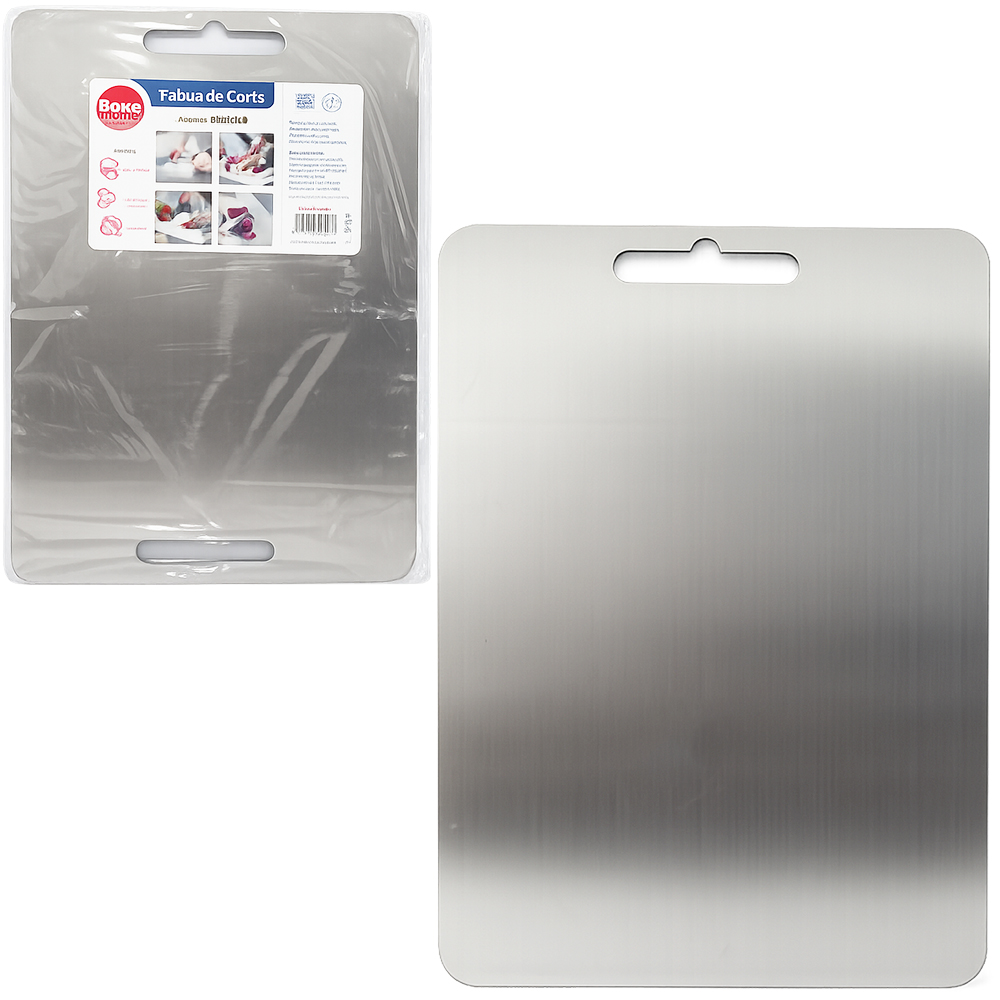  TABUA DE CORTE DE INOX RETANGULAR SUS 304 34X26CM