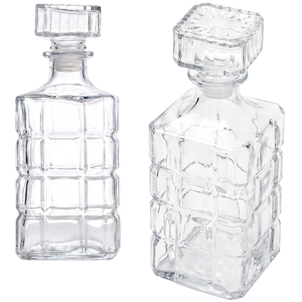GARRAFA LICOREIRA DE VIDRO QUADRADA 900ML 