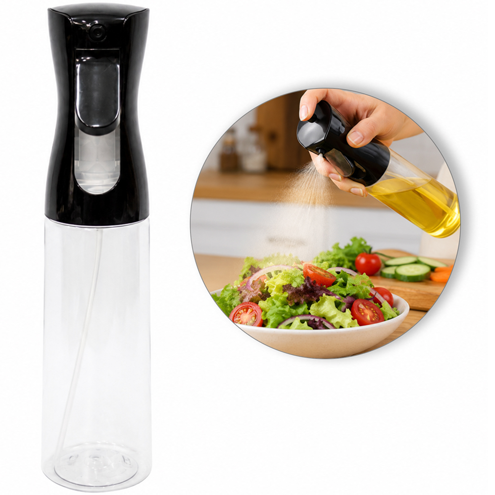 AZEITEIRO / VINAGREIRO SPRAY DE PLASTICO NEX HOME PRETO 300ML