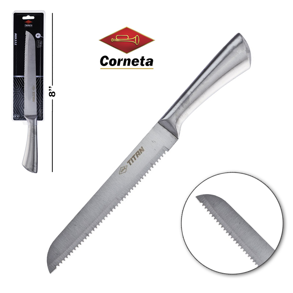 FACA DE PAO DE INOX 8'' TITAN TD