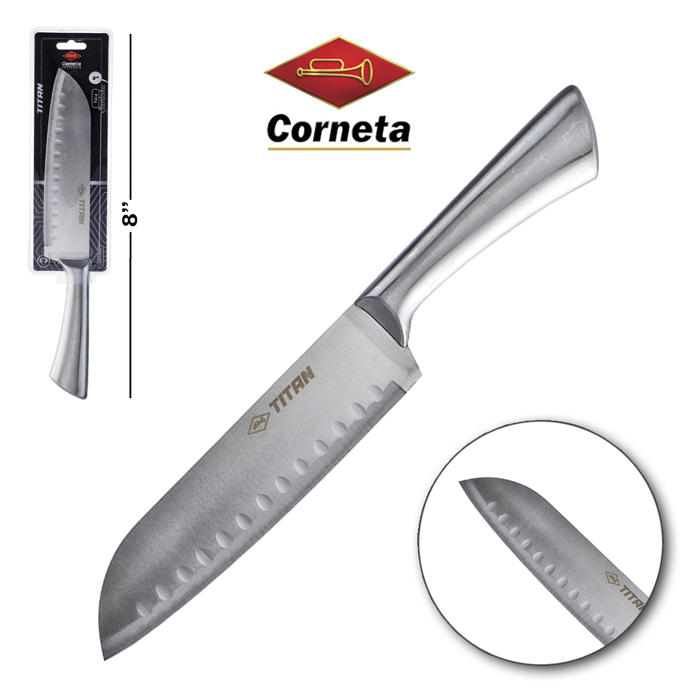 FACA SANTOKU DE INOX 8'' TITAN TD