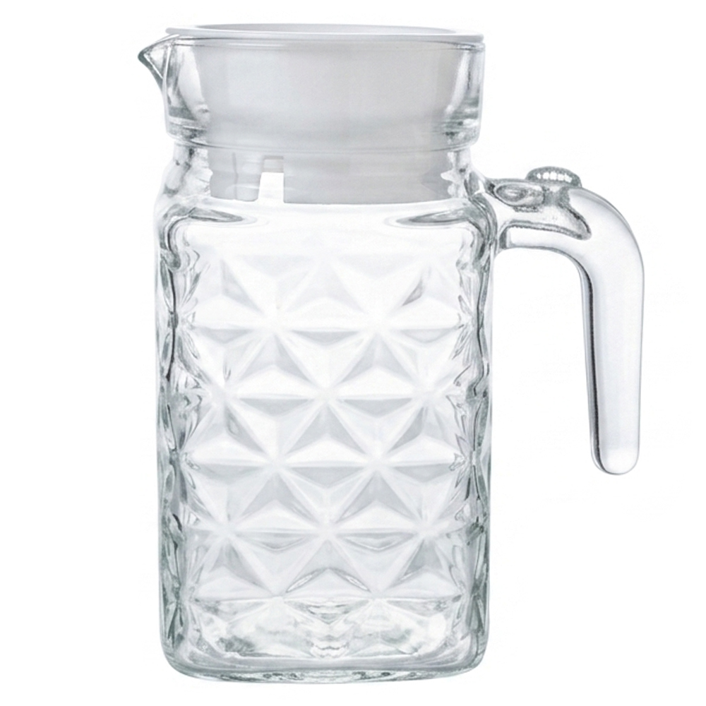 JARRA DE VIDRO COM TAMPA DE PLASTICO 600ML