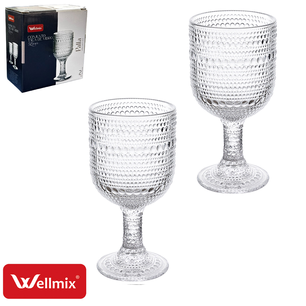 JOGO DE TACA DE VIDRO PARA LICOR / SHOT PALLA COLLECTION TRANSPARENTE COM 2 PECAS 75ML