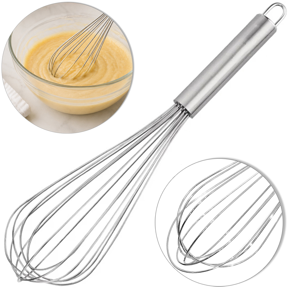 BATEDOR DE CLARA FOUET MANUAL DE INOX 28X7CM