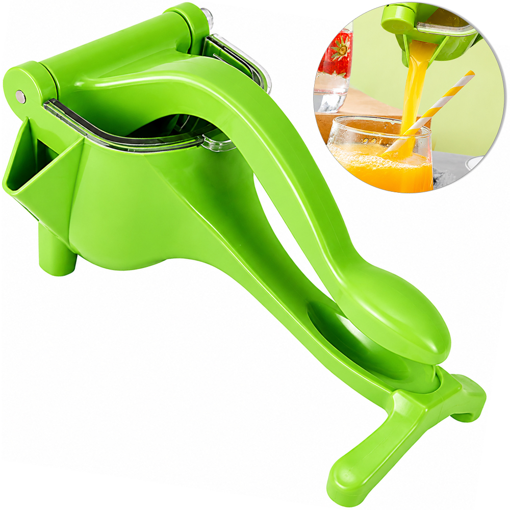 ESPREMEDOR DE FRUTAS DE PLASTICO VERDE 22,5X14,5X12,3CM