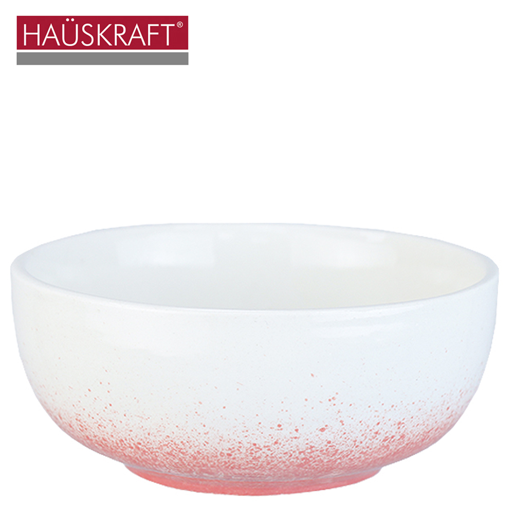 TIGELA CUMBUCA DE PORCELANA BOWL SPRAY ROSA HAUSKRAFT 320ML