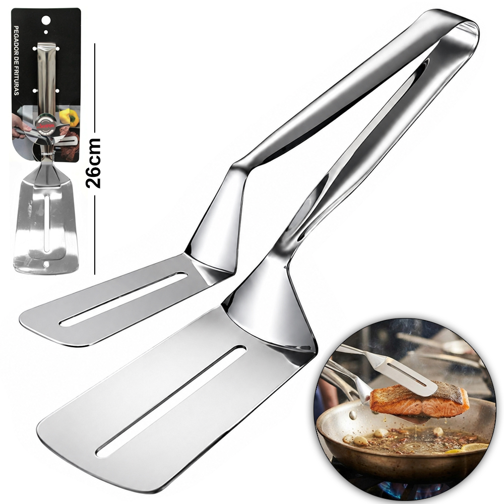 PEGADOR DUPLO MULTIUSO DE INOX 26X7,5CM 